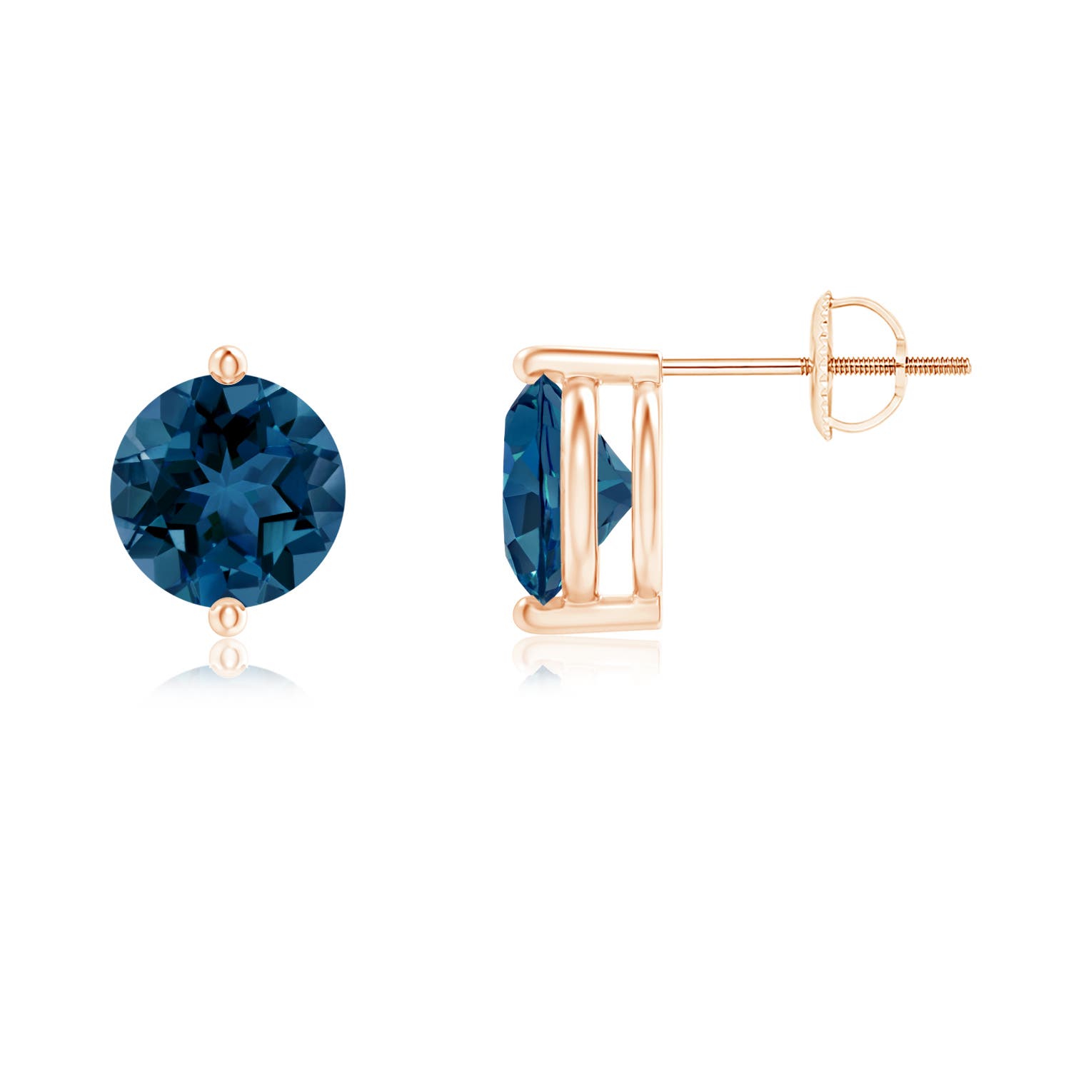 AAA - London Blue Topaz / 3.1 CT / 14 KT Rose Gold