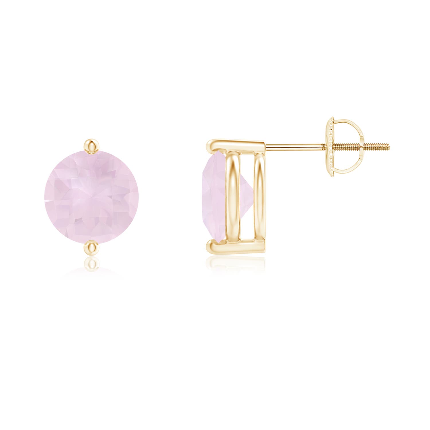 A - Rose Quartz / 2.7 CT / 14 KT Yellow Gold