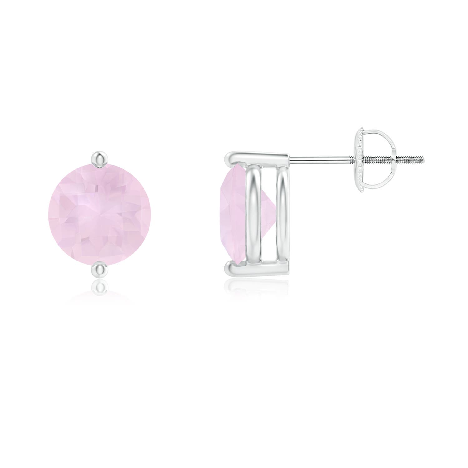 AA - Rose Quartz / 2.7 CT / 14 KT White Gold