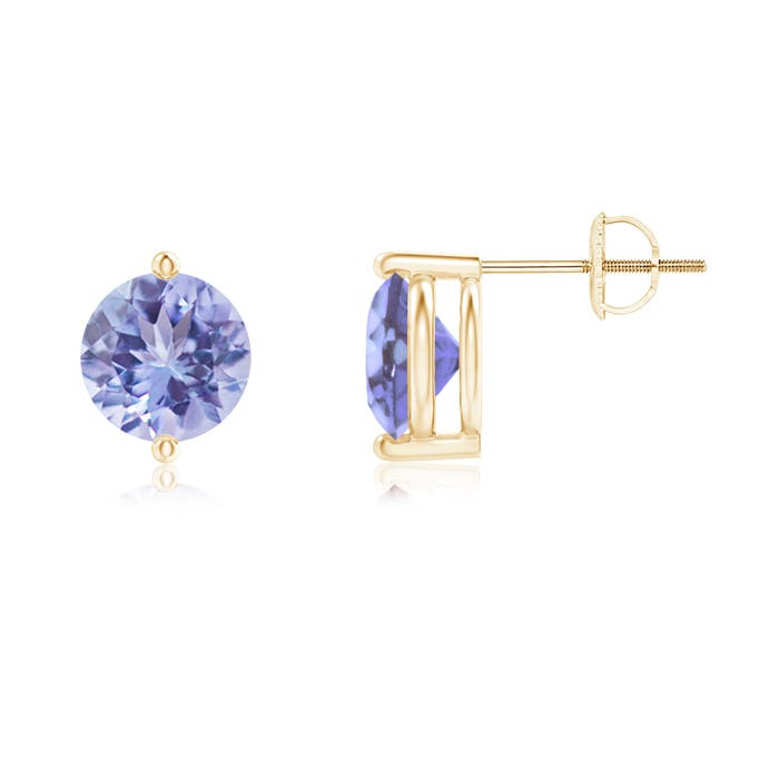 A - Tanzanite / 2.9 CT / 14 KT Yellow Gold