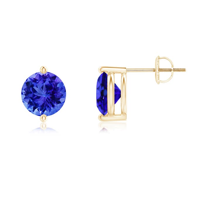 AAA - Tanzanite / 2.9 CT / 14 KT Yellow Gold