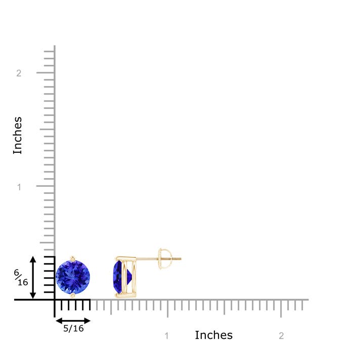 AAA - Tanzanite / 2.9 CT / 14 KT Yellow Gold