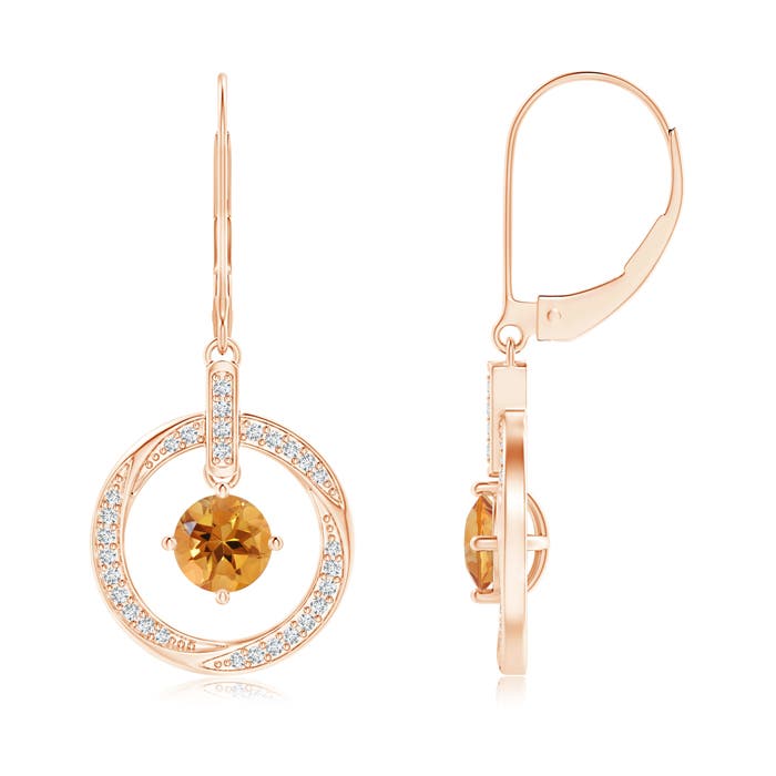 AA - Citrine / 1.06 CT / 14 KT Rose Gold