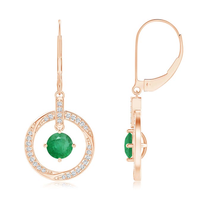 A - Emerald / 1.12 CT / 14 KT Rose Gold