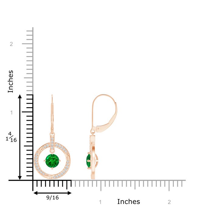 Premium - Lab-Grown Emerald / 1.1 CT / 14 KT Rose Gold