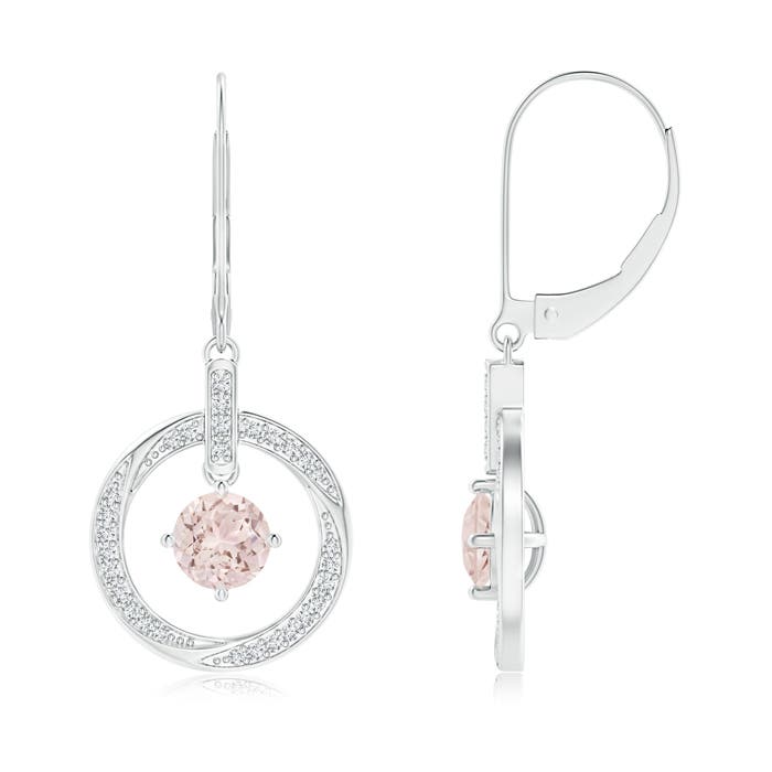 A - Morganite / 1 CT / 14 KT White Gold