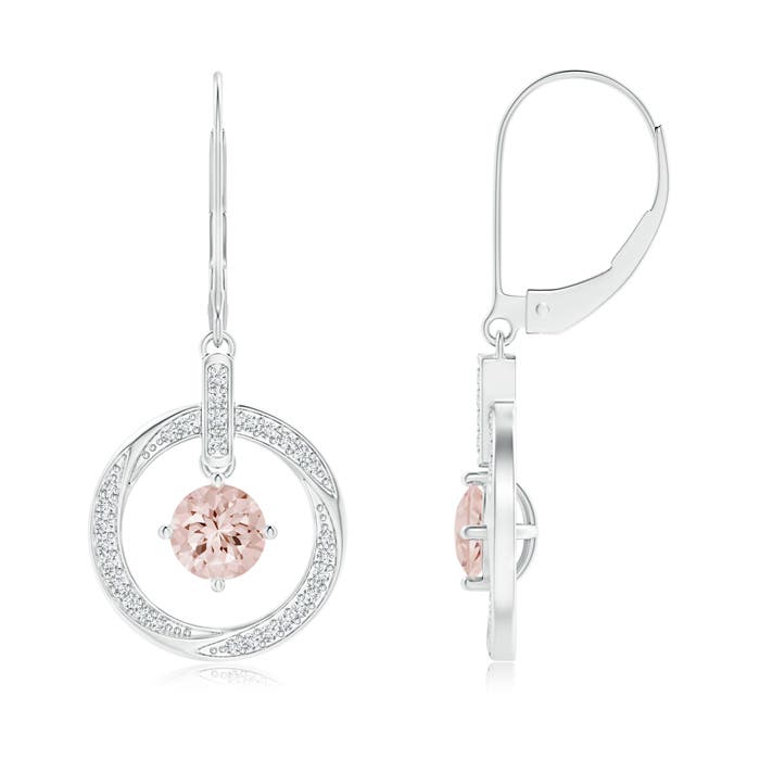 AA - Morganite / 1 CT / 14 KT White Gold