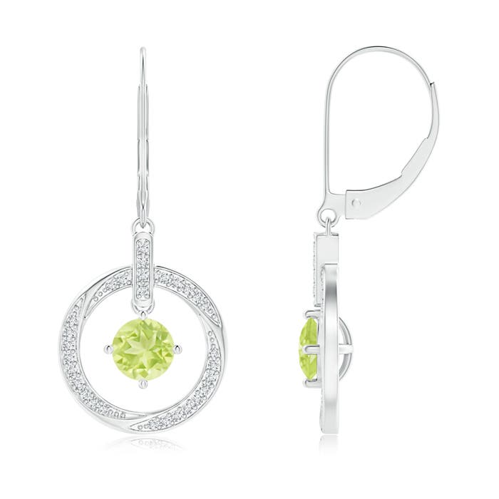 A - Peridot / 1.26 CT / 14 KT White Gold