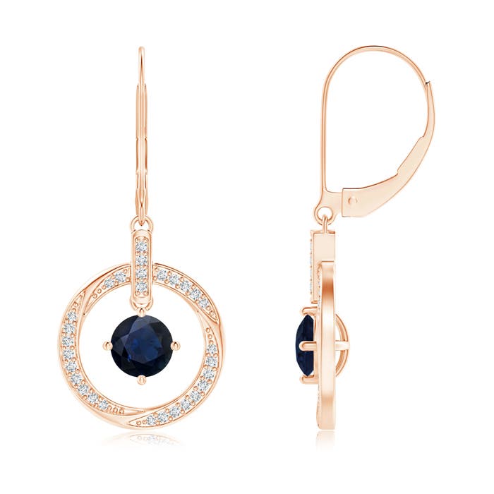 A - Blue Sapphire / 1.36 CT / 14 KT Rose Gold