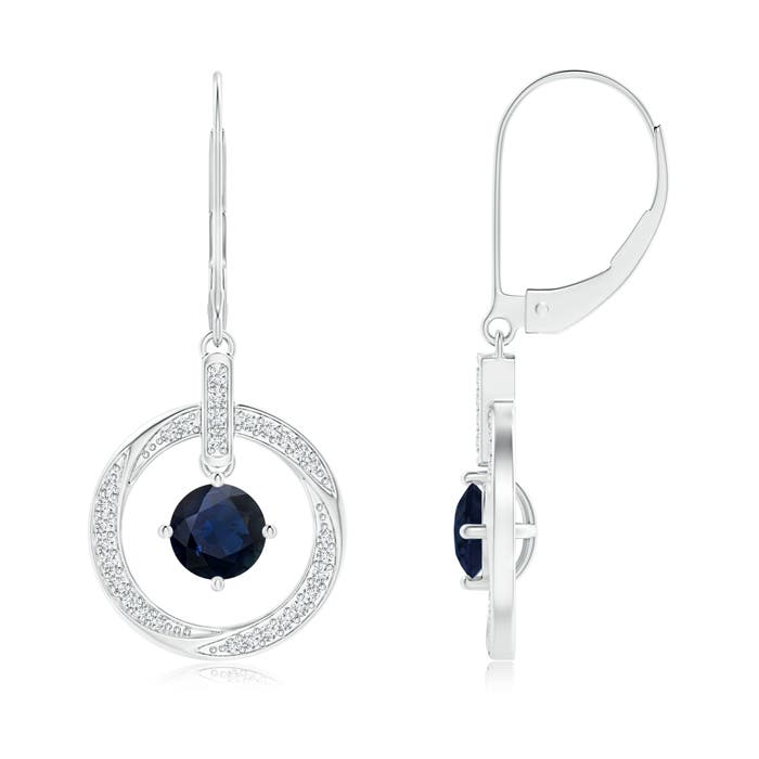 A - Blue Sapphire / 1.36 CT / 14 KT White Gold