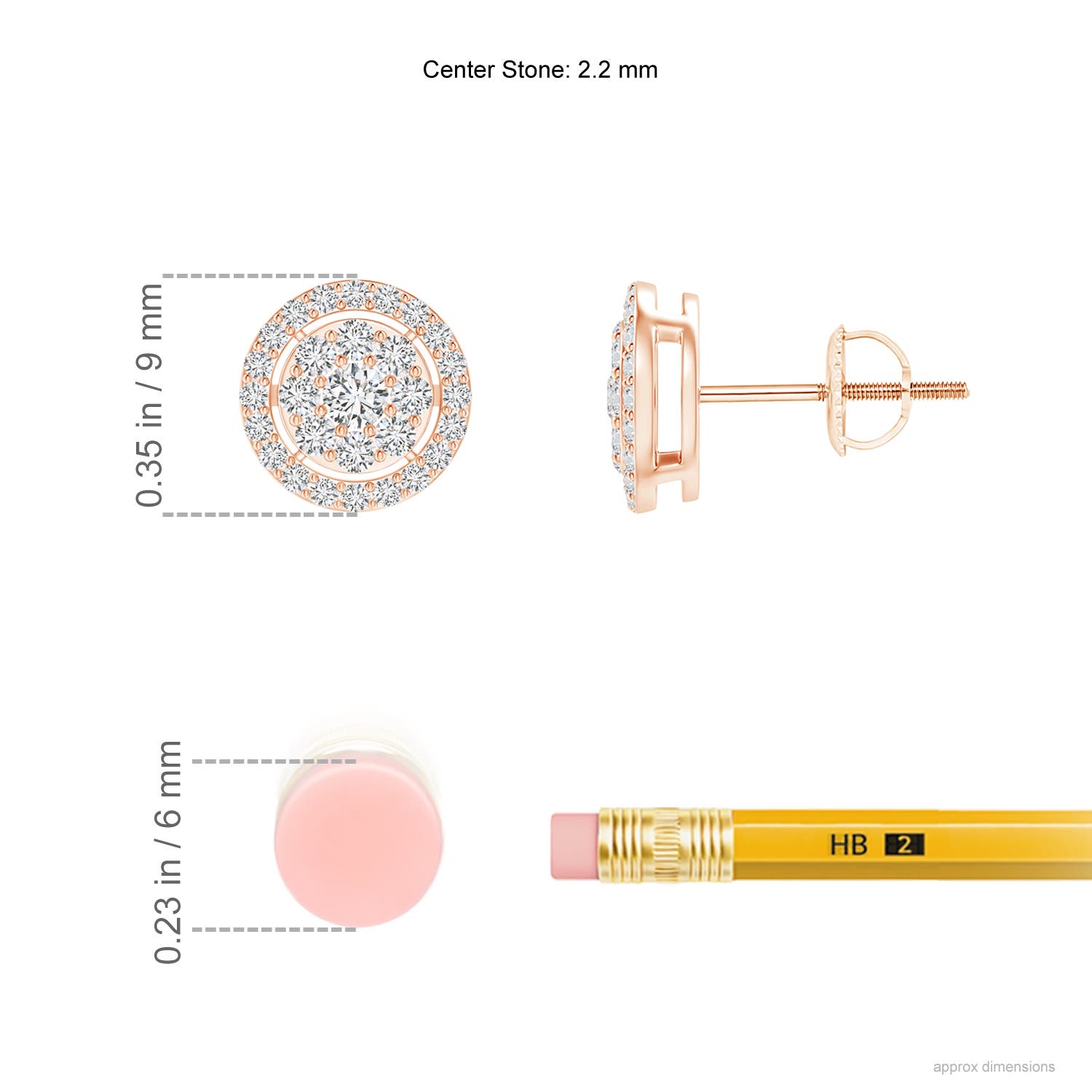 H, SI2 / 0.48 CT / 14 KT Rose Gold