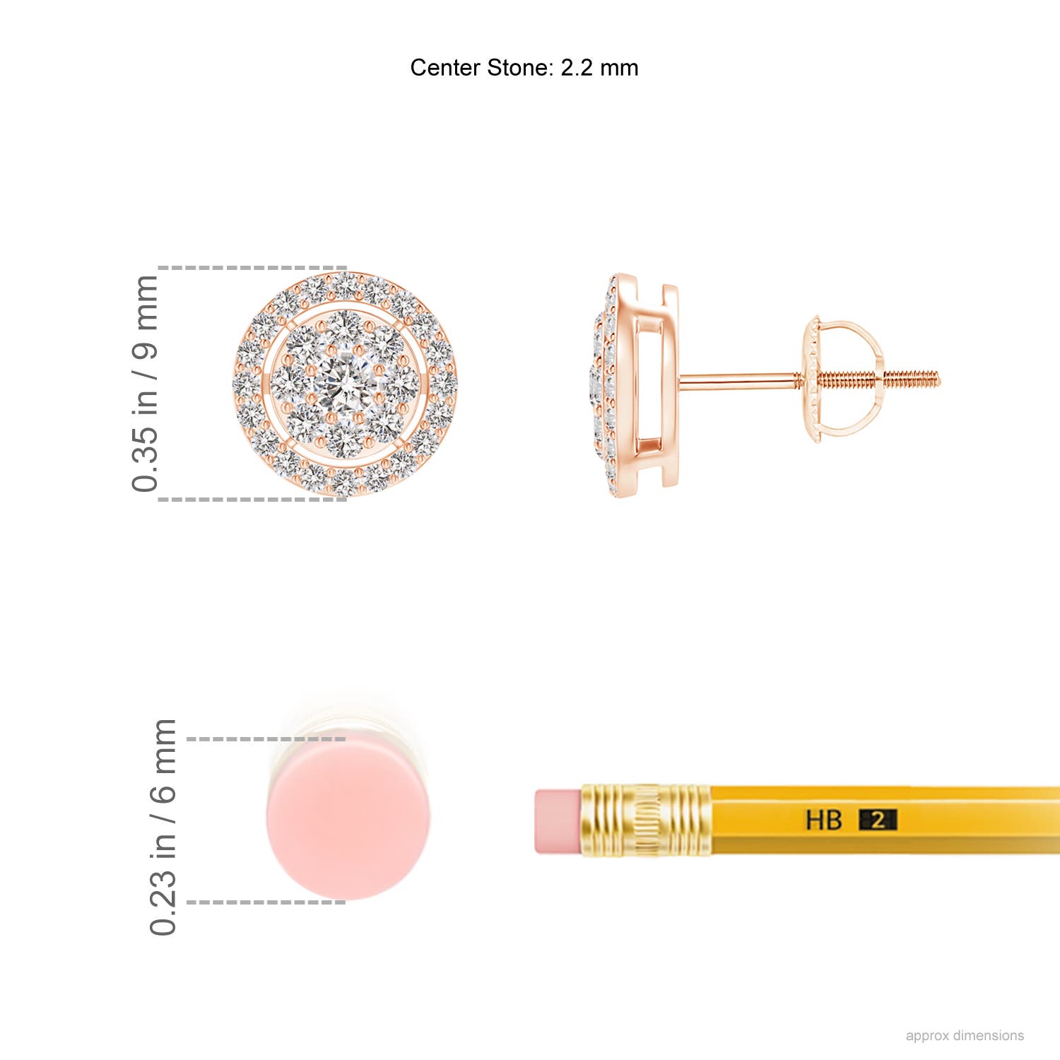 I-J, I1-I2 / 0.48 CT / 14 KT Rose Gold