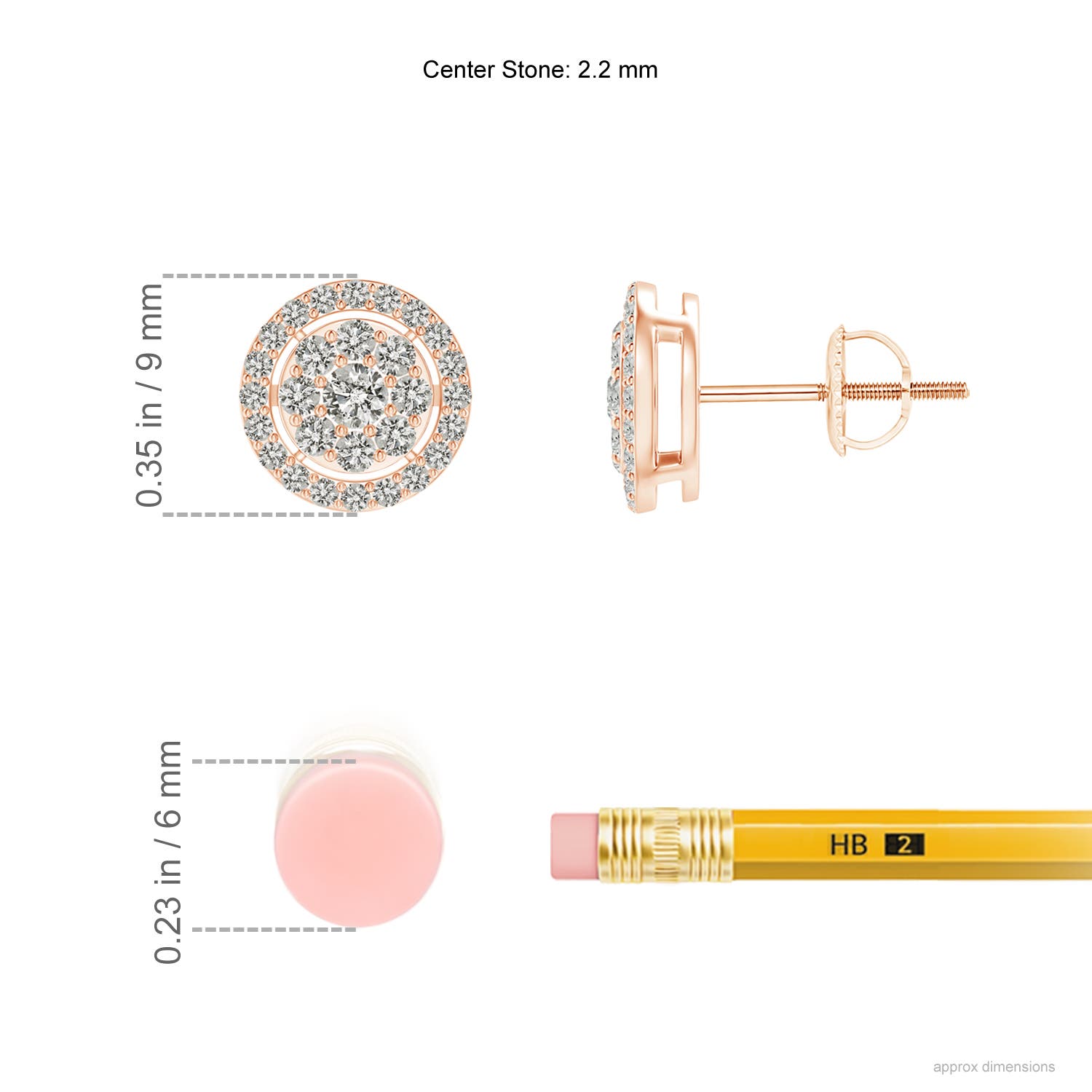 K, I3 / 0.48 CT / 14 KT Rose Gold