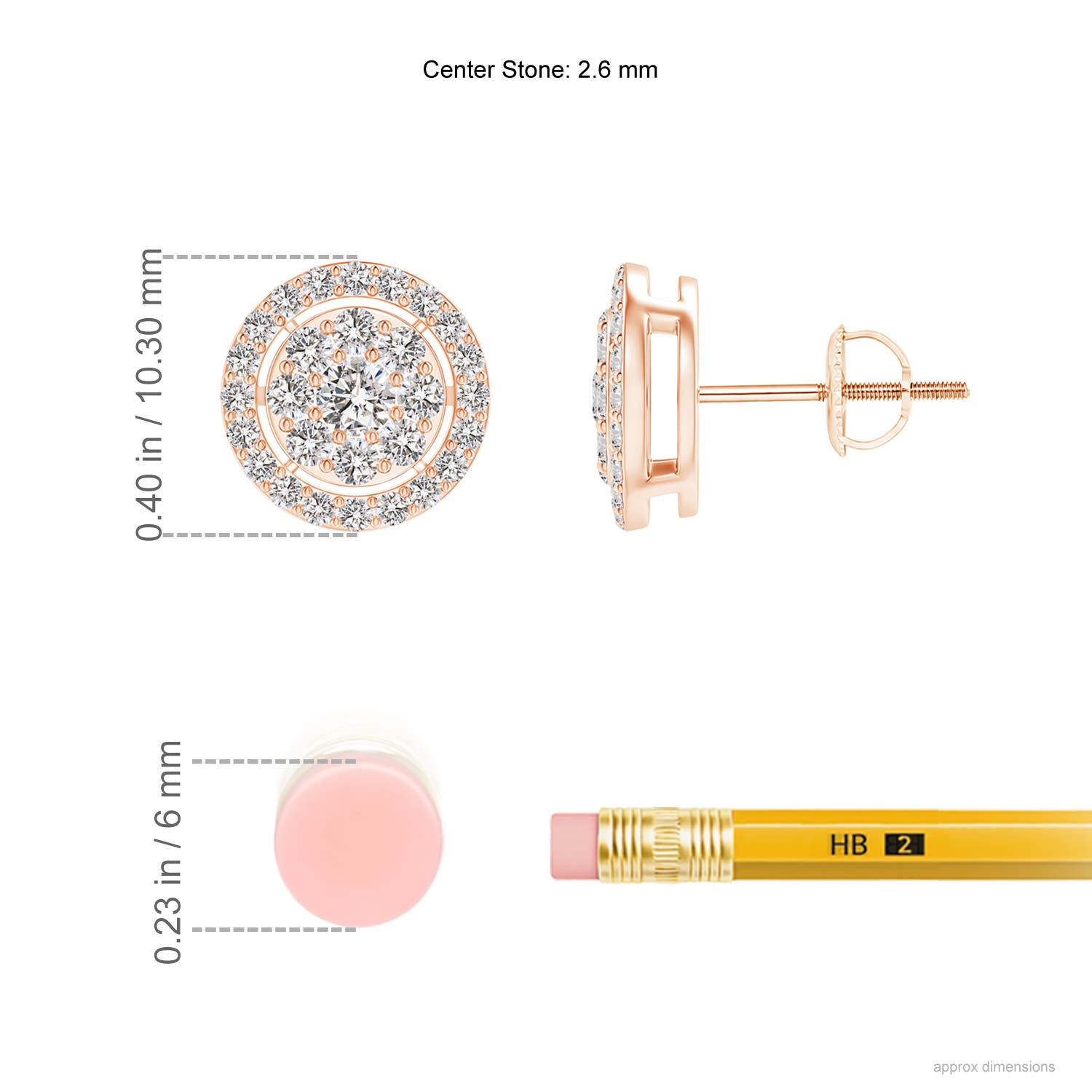 I-J, I1-I2 / 0.76 CT / 14 KT Rose Gold