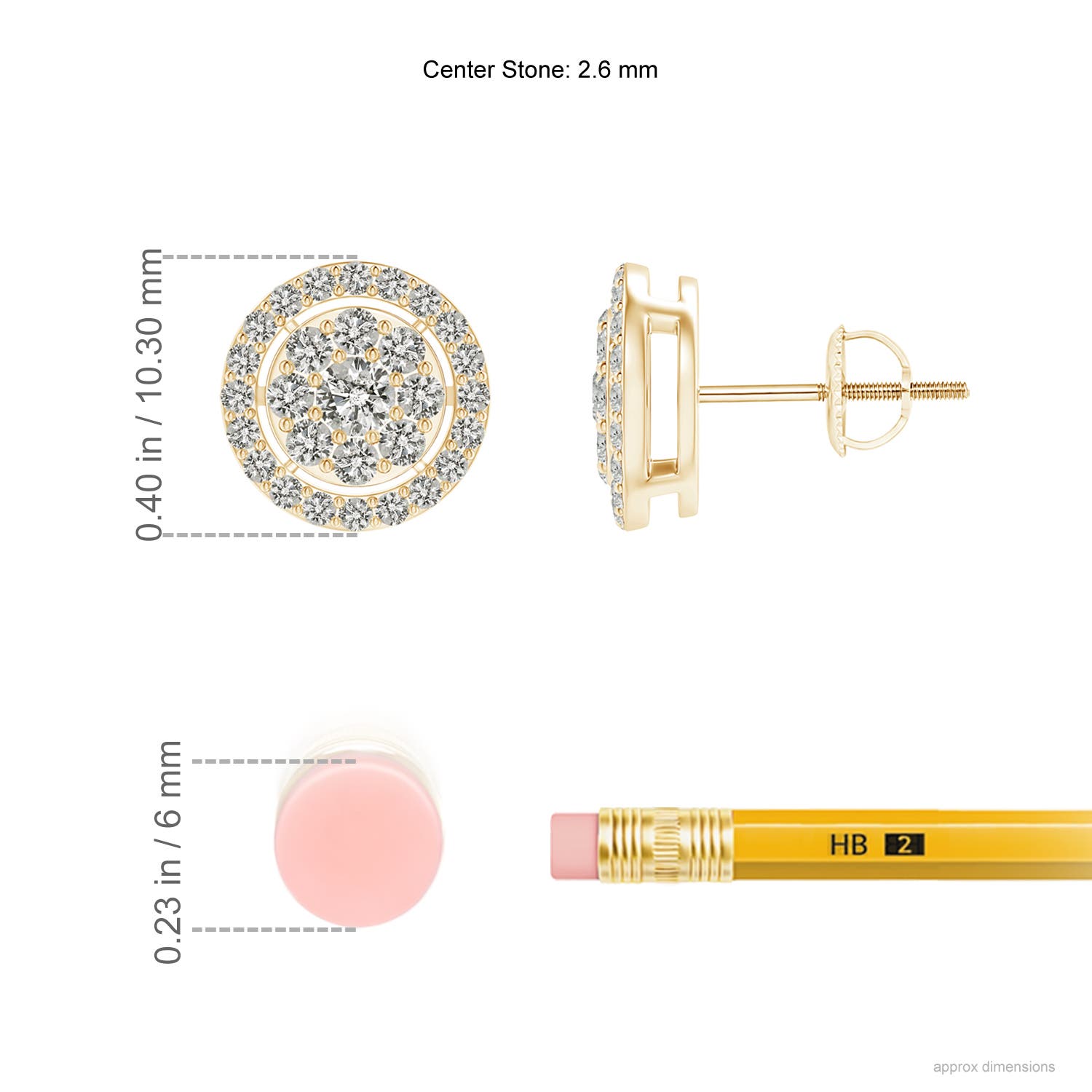 K, I3 / 0.76 CT / 14 KT Yellow Gold