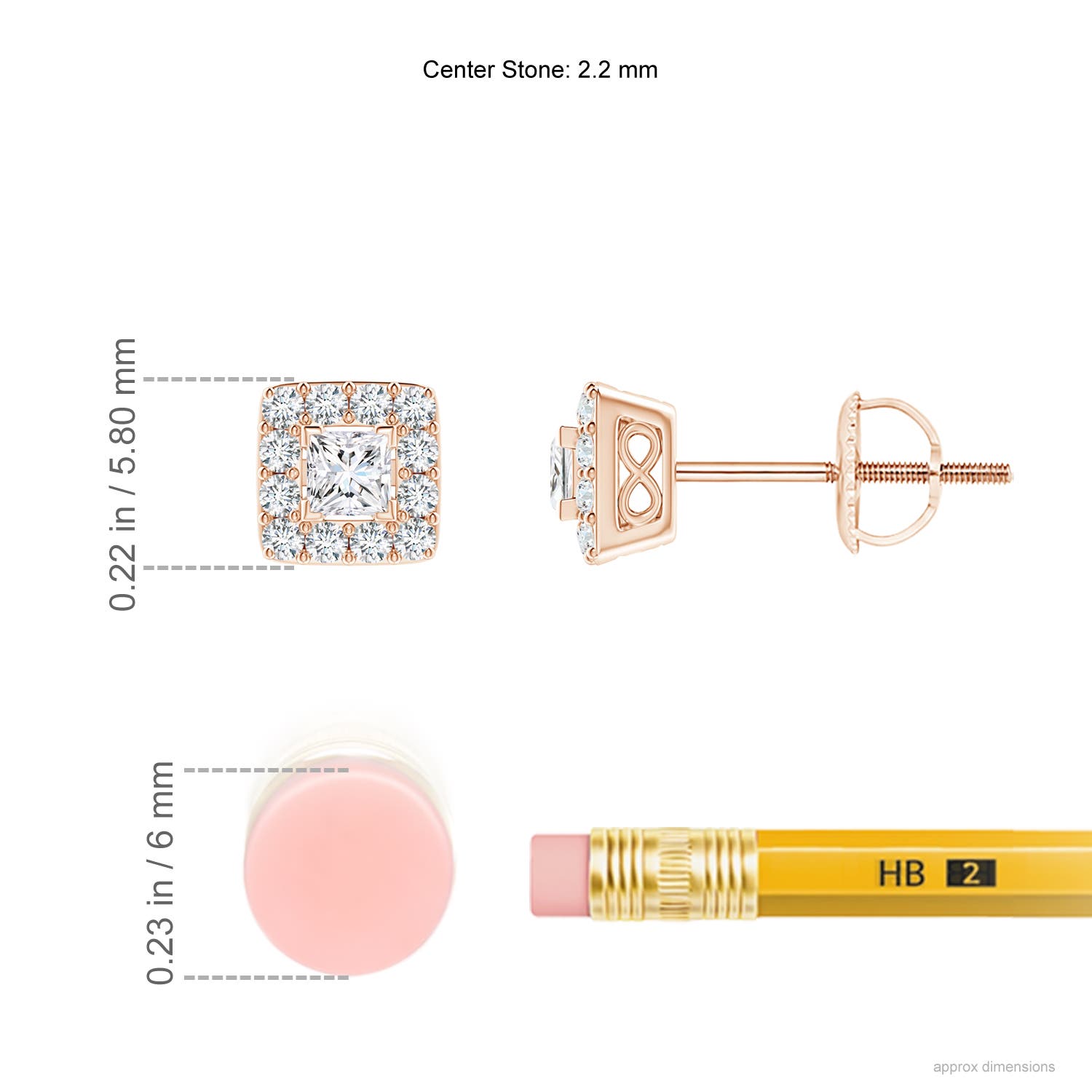 G, VS2 / 0.33 CT / 14 KT Rose Gold