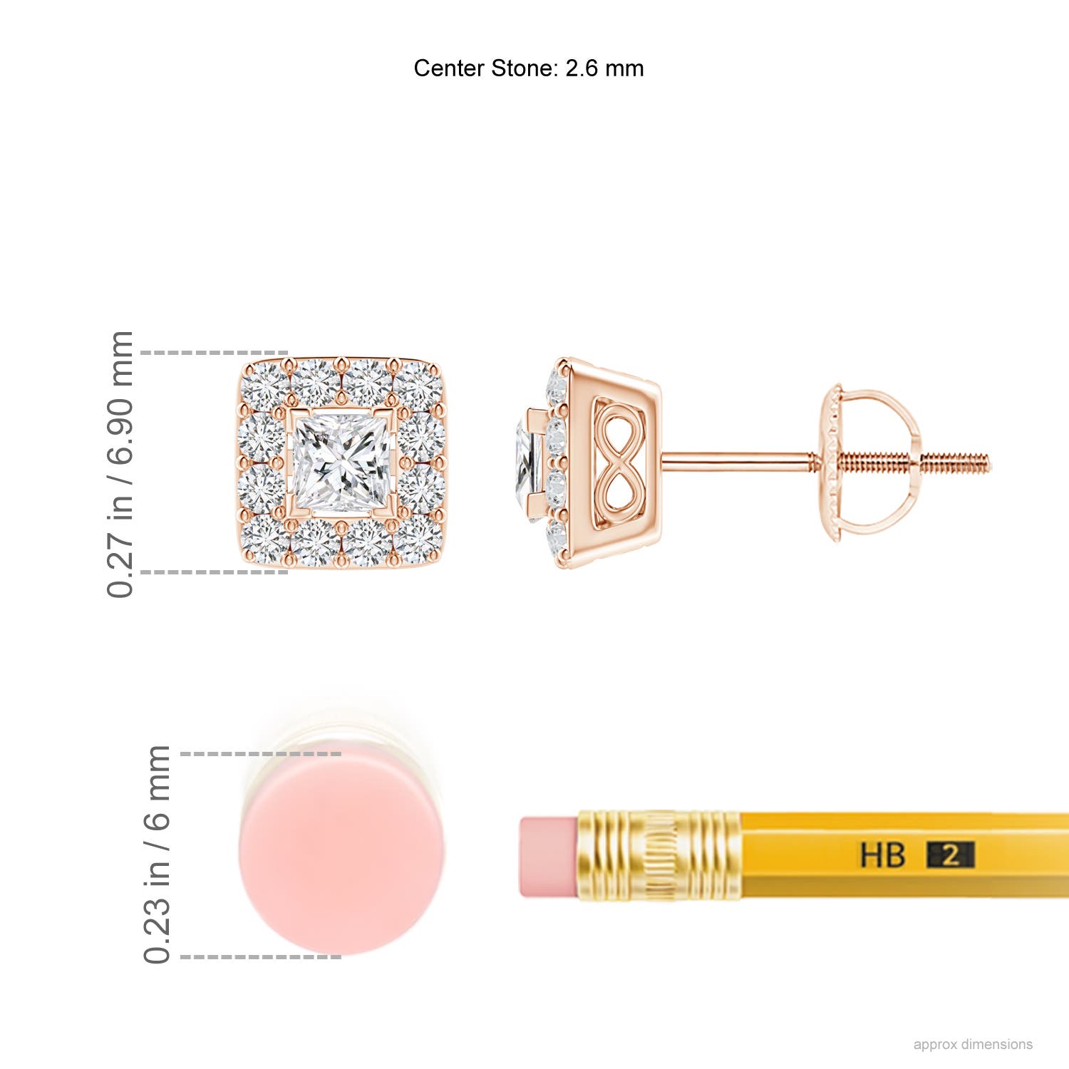 H, SI2 / 0.51 CT / 14 KT Rose Gold