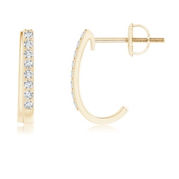 Hoops Yellow Gold Diamond Earrings