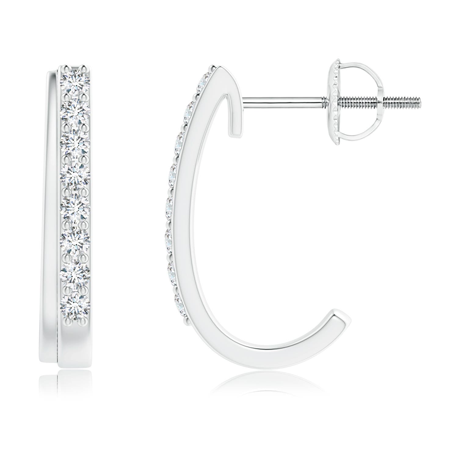 J hoop diamond on sale earrings