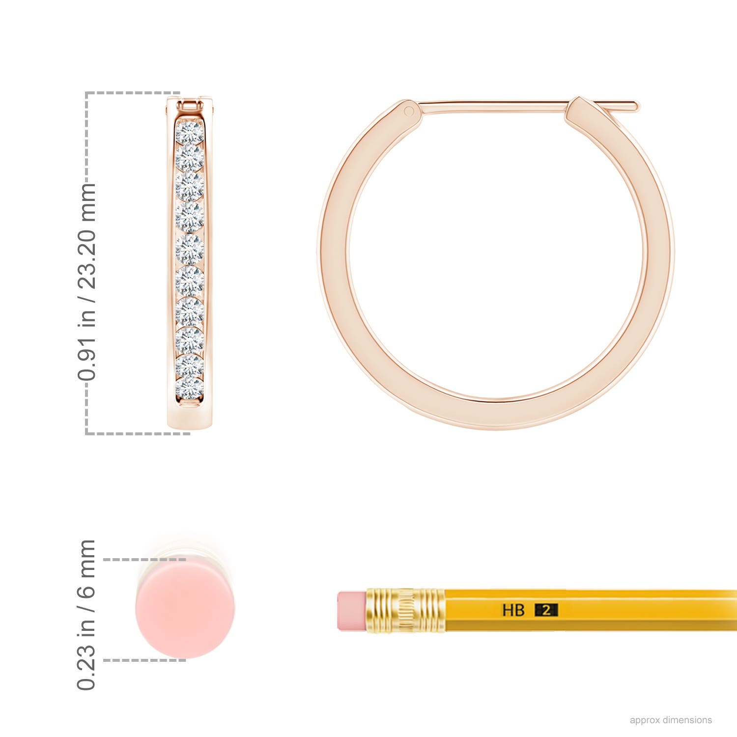 G, VS2 / 0.74 CT / 14 KT Rose Gold