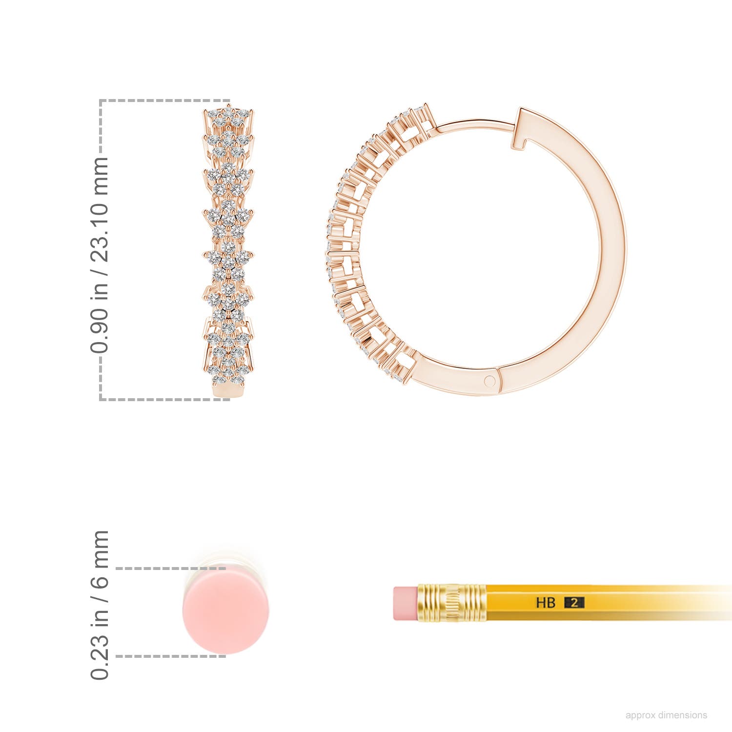 I-J, I1-I2 / 0.5 CT / 14 KT Rose Gold