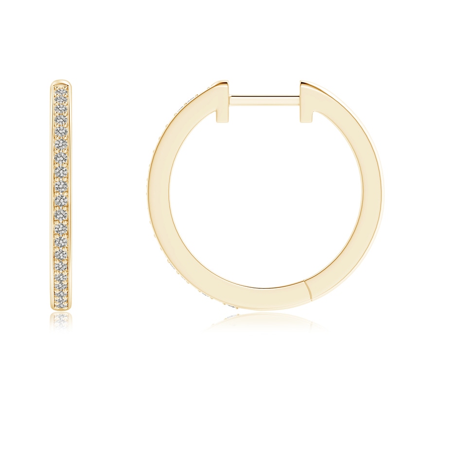 1mm KI3 pave-Set Round Diamond Hinged Hoop Earrings in Yellow Gold side 199