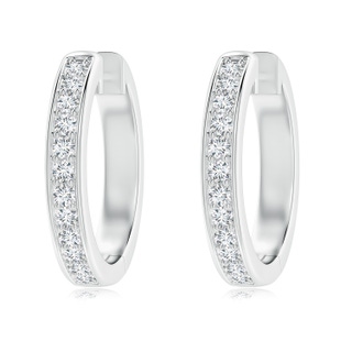 2.2mm GVS2 pave-Set Round Diamond Hinged Hoop Earrings in P950 Platinum