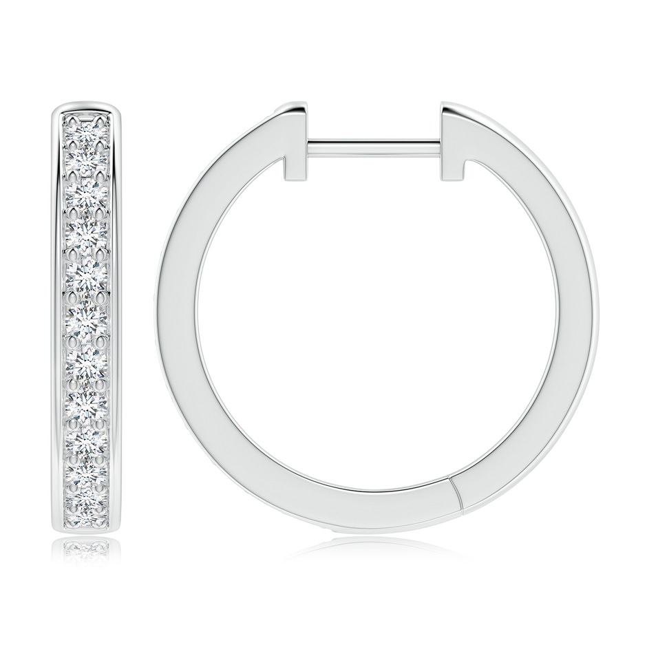 2.8mm GVS2 pave-Set Round Diamond Hinged Hoop Earrings in P950 Platinum side 199