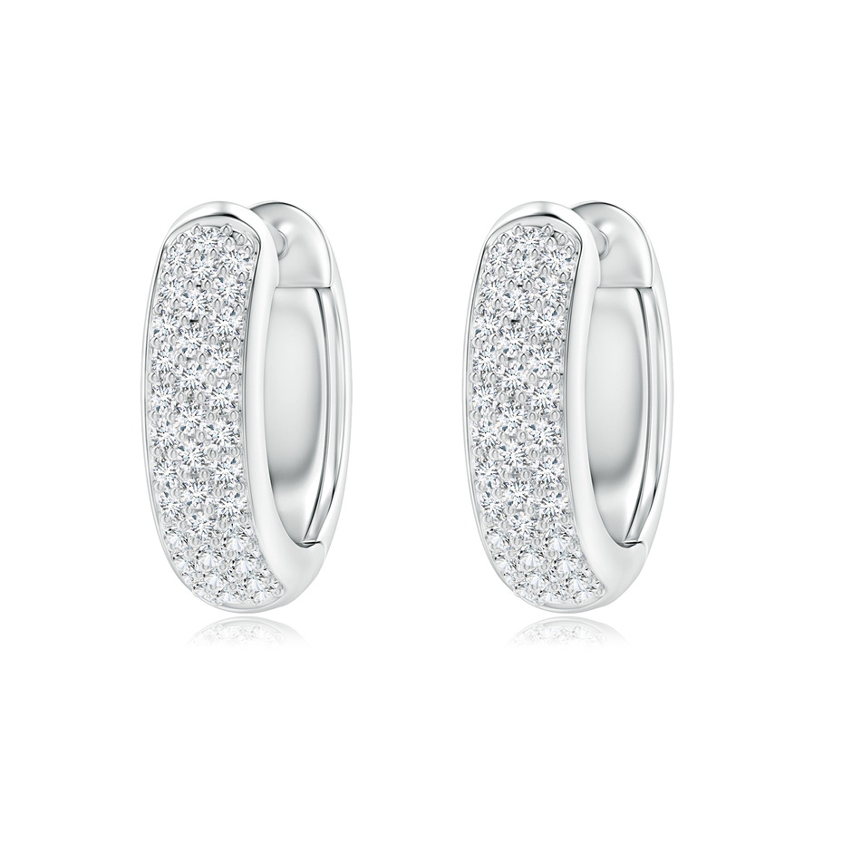 1.15mm GVS2 Diamond Triple-Row Huggie Hoop Earrings in P950 Platinum 