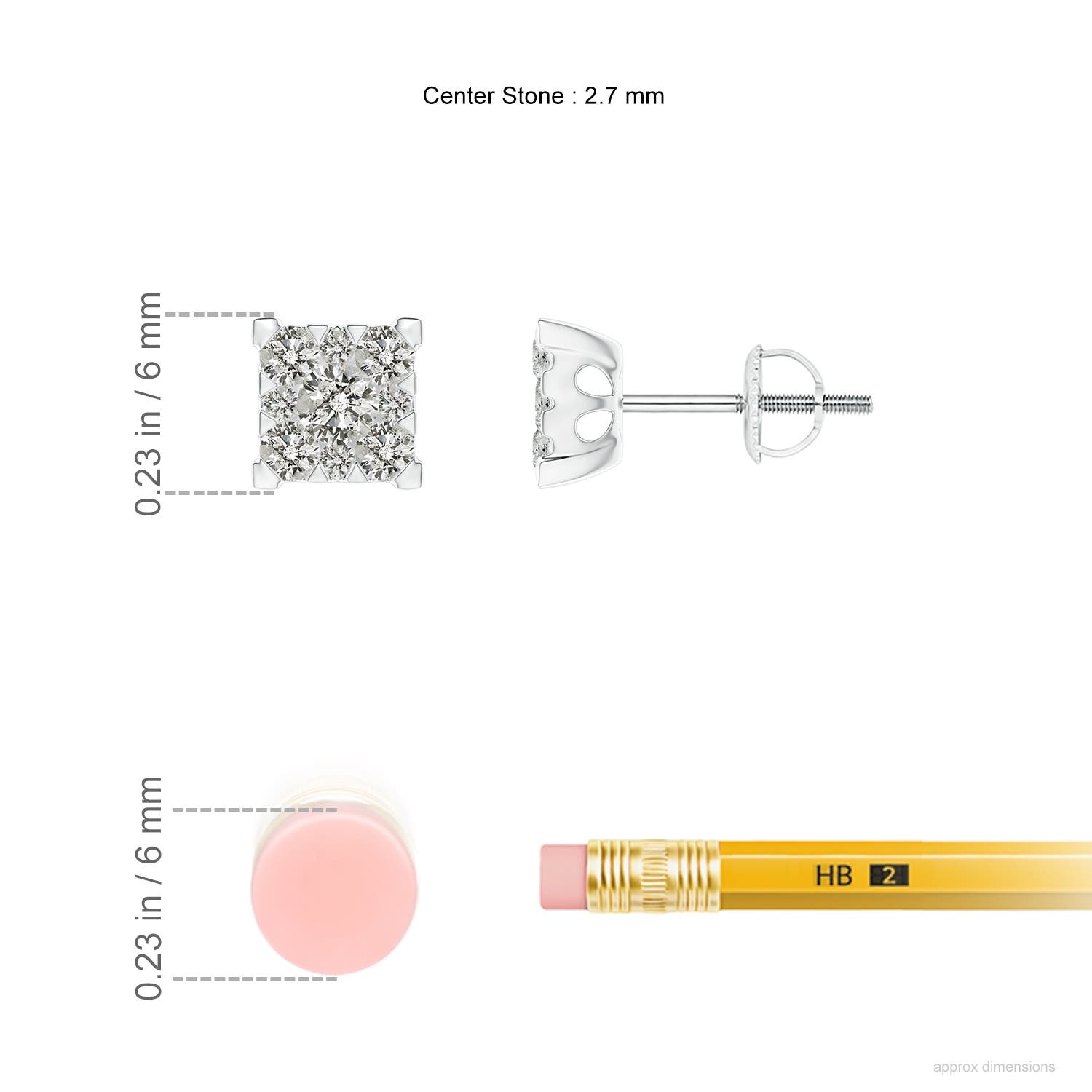 K, I3 / 0.5 CT / 14 KT White Gold