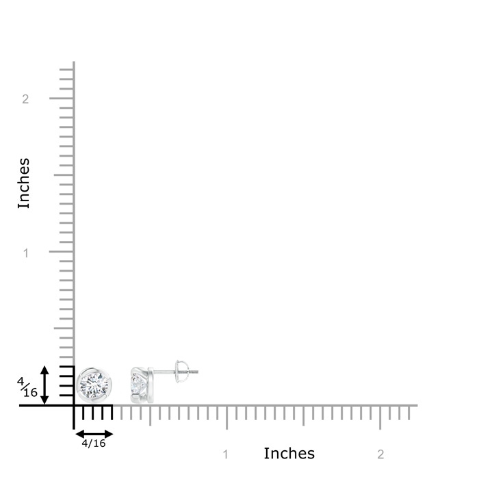 4.5mm GVS2 Spiral-Framed Diamond Solitaire Stud Earrings in P950 Platinum product image