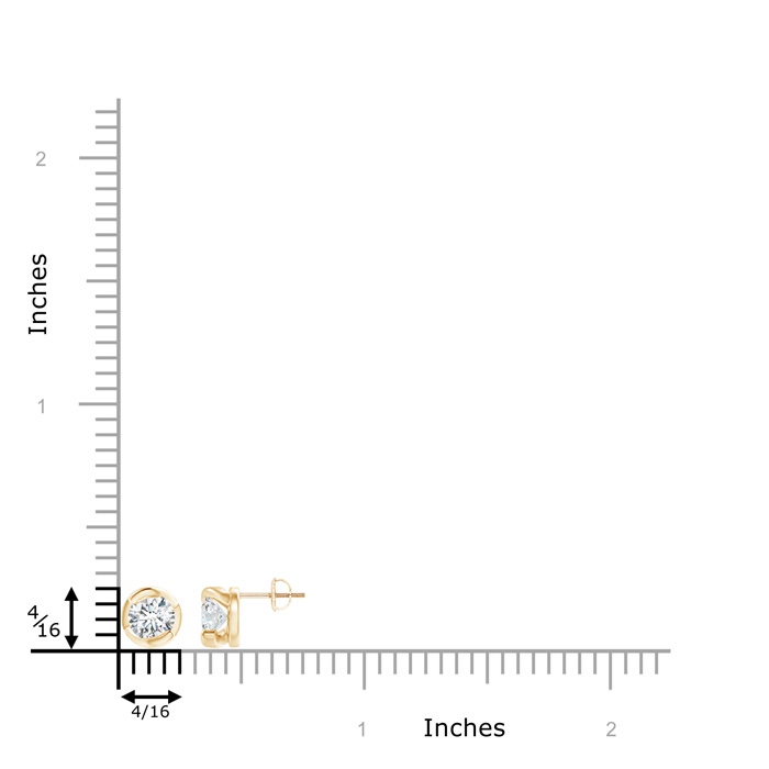 5.1mm GVS2 Spiral-Framed Diamond Solitaire Stud Earrings in Yellow Gold product image