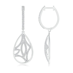 Hoops White Gold Diamond Earrings