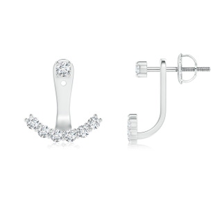 2.5mm GVS2 Diamond Arc-Shaped Ear Jacket in P950 Platinum