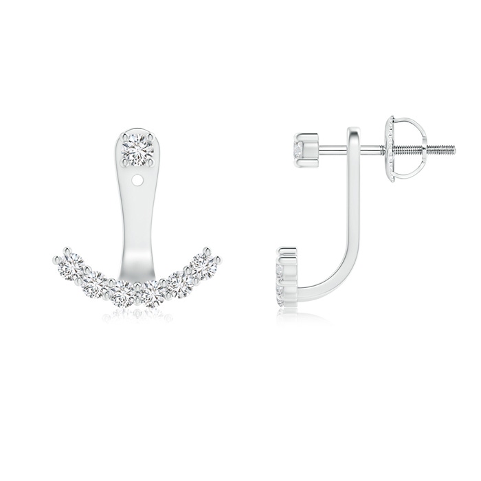 2.5mm HSI2 Diamond Arc-Shaped Ear Jacket in White Gold
