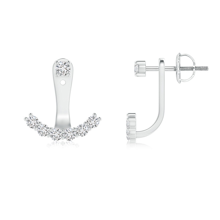 2.5mm HSI2 Diamond Arc-Shaped Ear Jacket in White Gold 