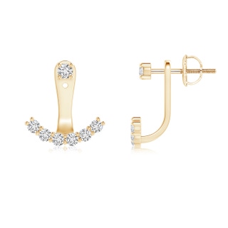 2.5mm HSI2 Diamond Arc-Shaped Ear Jacket in Yellow Gold