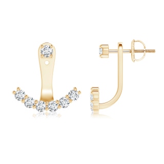 2.8mm GVS2 Diamond Arc-Shaped Ear Jacket in Yellow Gold