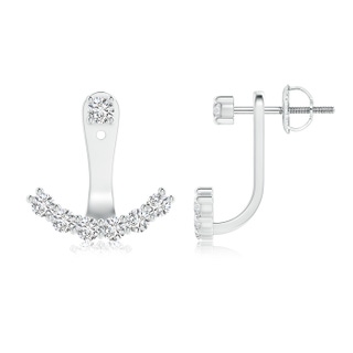 2.8mm HSI2 Diamond Arc-Shaped Ear Jacket in White Gold