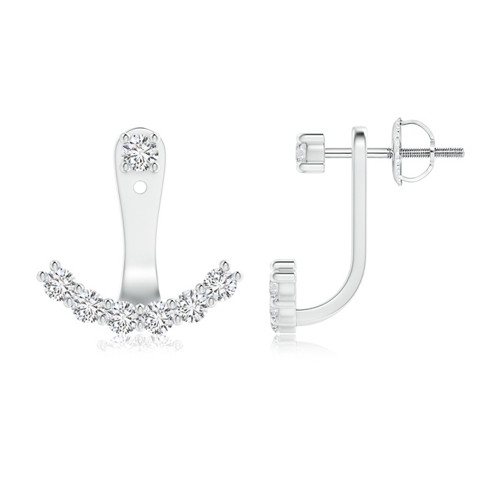 2.8mm HSI2 Diamond Arc-Shaped Ear Jacket in White Gold 