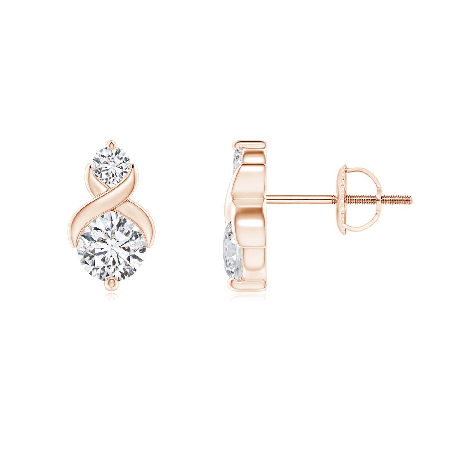 H, SI2 / 0.74 CT / 14 KT Rose Gold