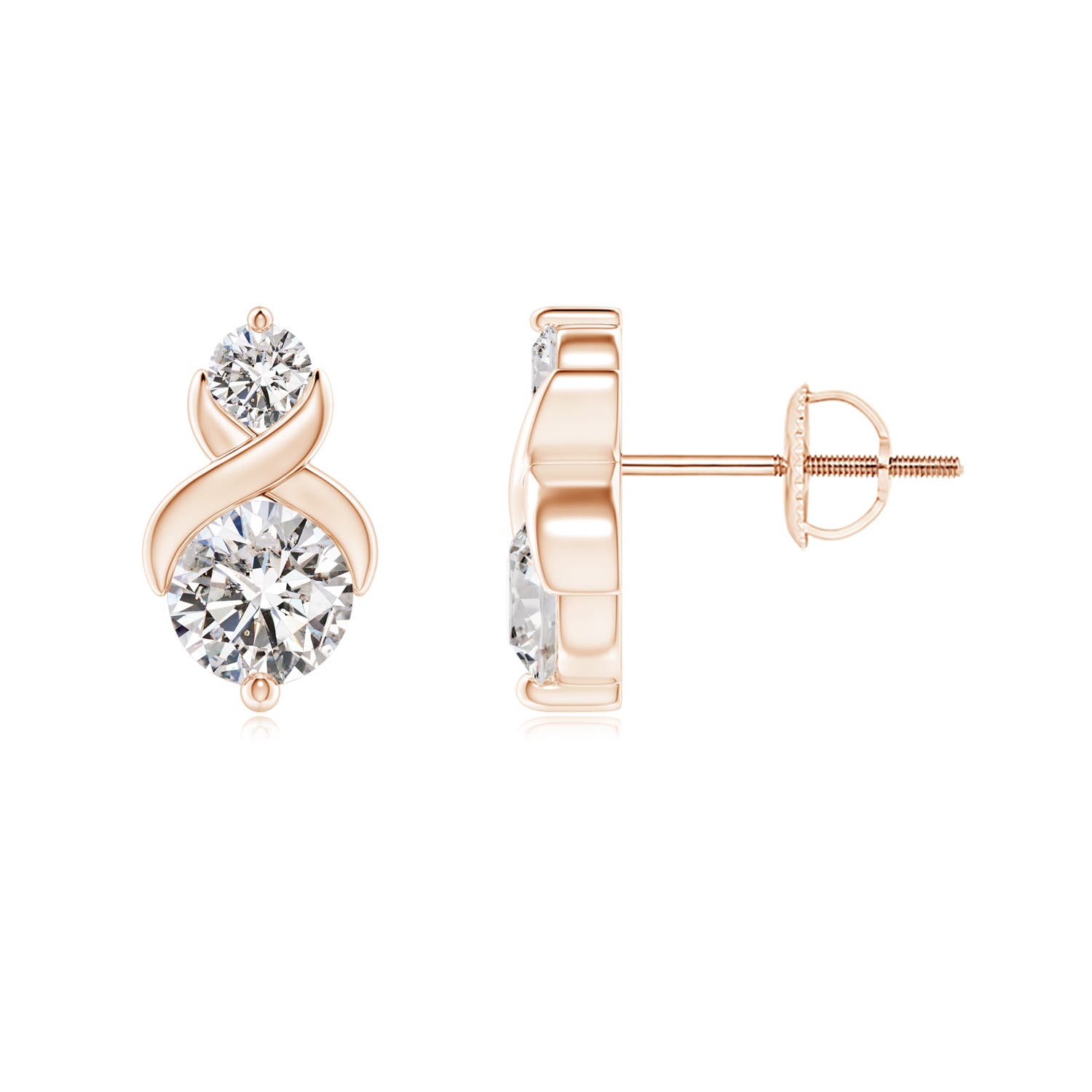 I-J, I1-I2 / 1 CT / 14 KT Rose Gold