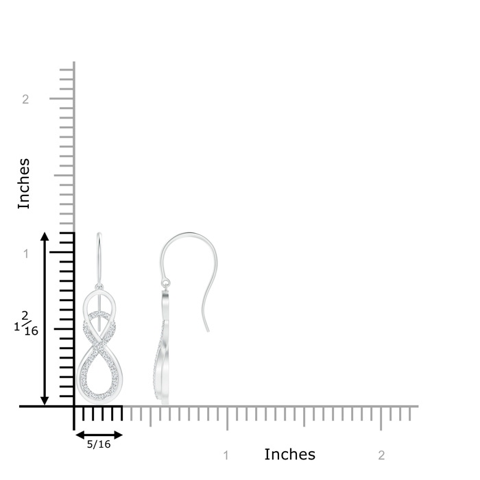 0.9mm GVS2 Interlinked Infinity Diamond Dangle Earrings in P950 Platinum product image