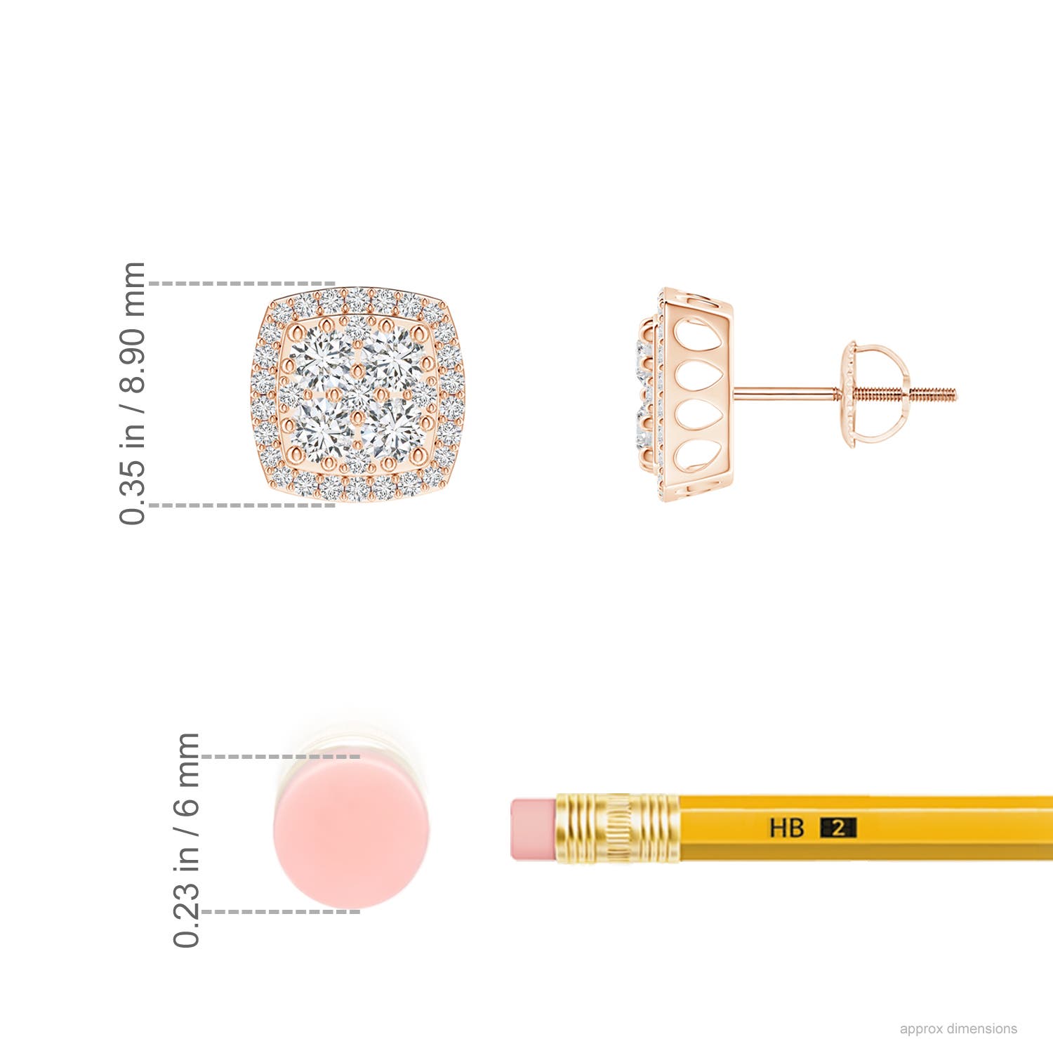 H, SI2 / 0.76 CT / 14 KT Rose Gold