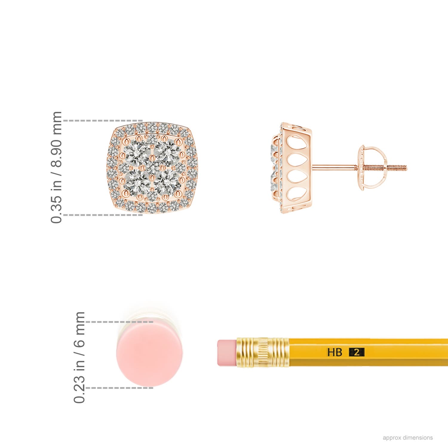 K, I3 / 0.76 CT / 14 KT Rose Gold