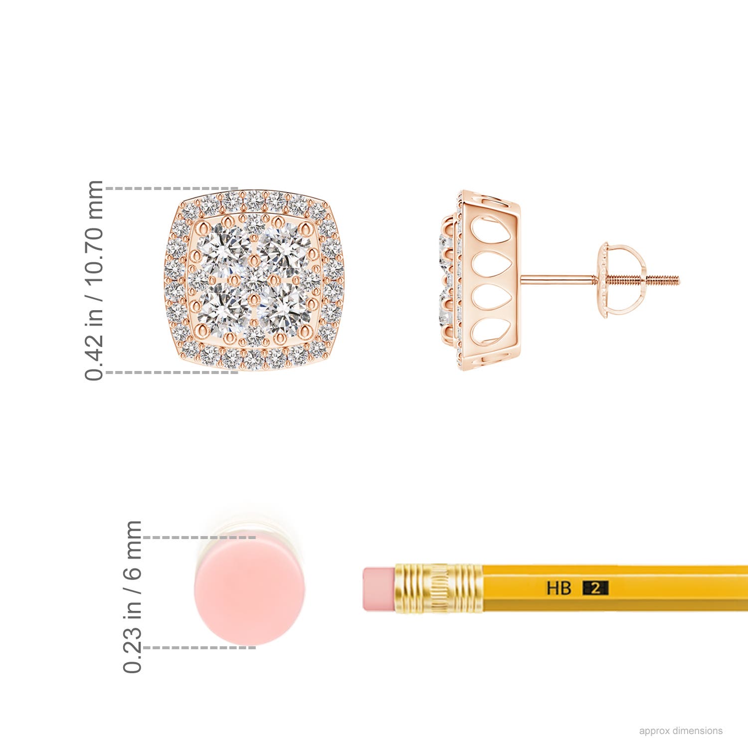 I-J, I1-I2 / 1.25 CT / 14 KT Rose Gold