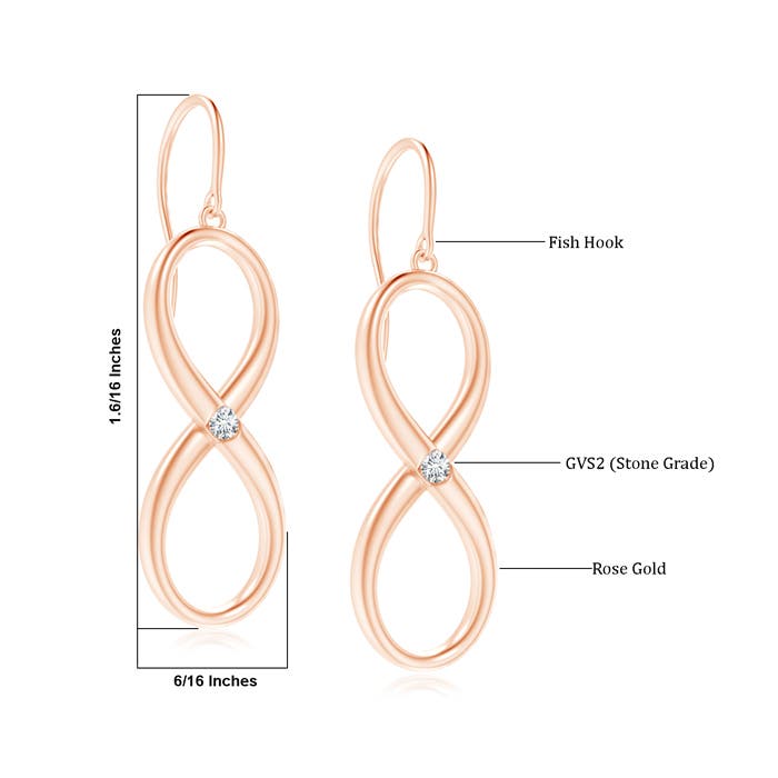 G, VS2 / 0.07 CT / 14 KT Rose Gold