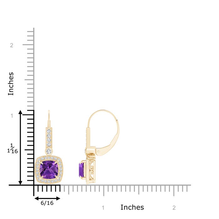 AAAA - Amethyst / 1.99 CT / 14 KT Yellow Gold