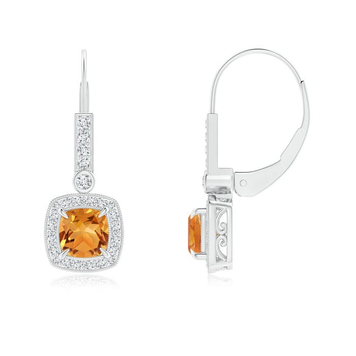 AA - Citrine / 1.52 CT / 14 KT White Gold