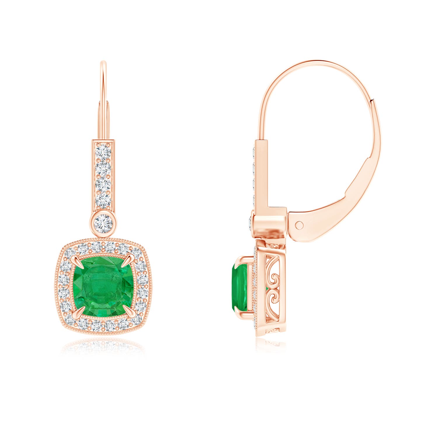 AA - Emerald / 1.42 CT / 14 KT Rose Gold